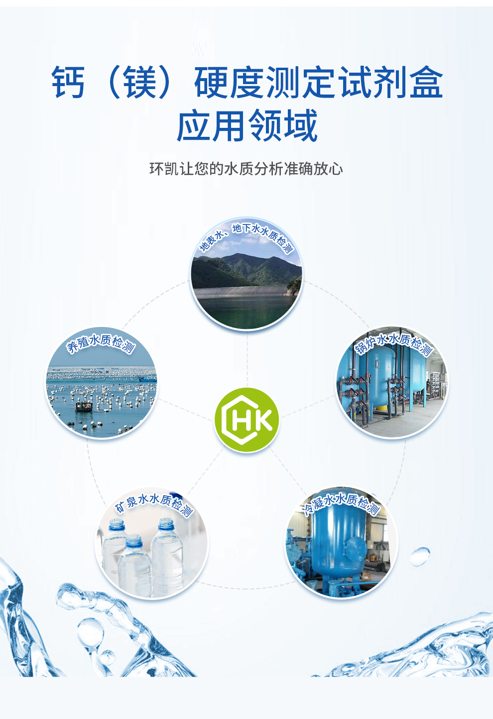 鈣（鎂）硬度測定試劑盒（10-200mg/L)適用場景