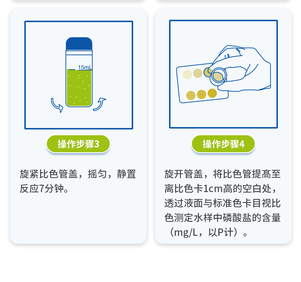 磷酸鹽測試（1～20mg/L）HR測定步驟圖2